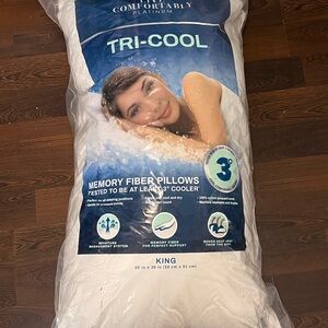 Tri-Cool Memory Fiber Pillow - White
